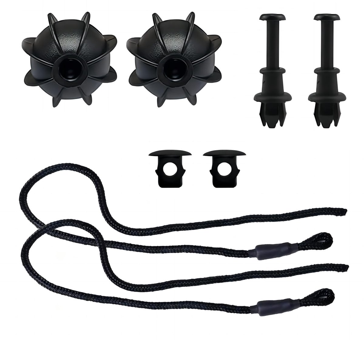 Set van 2 universele kofferraumhaltebanden met clips en gummiballen