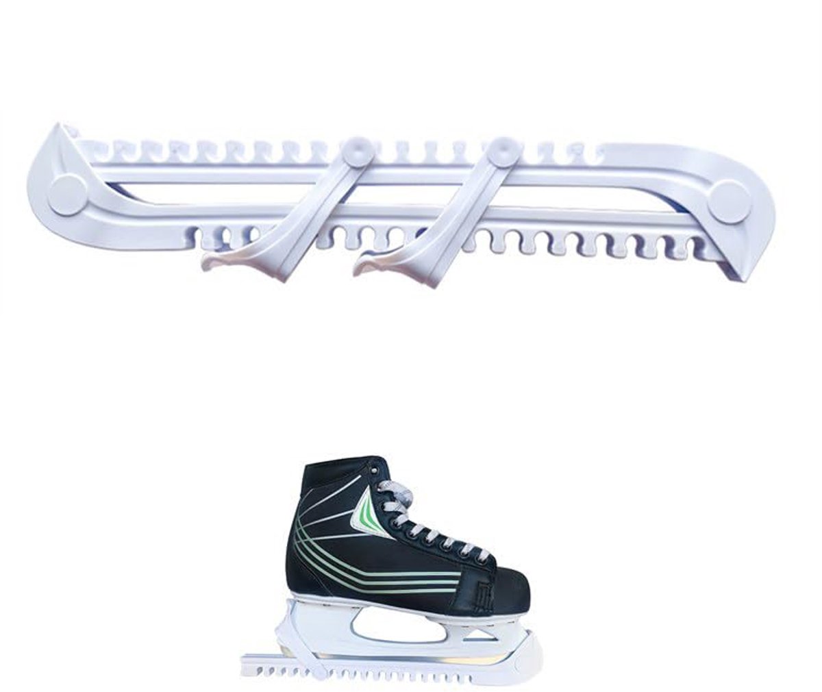 1 Paar Verstelbare Slalomskates Beschermers, Universeel voor Kinderen en Volwassenen (Wit)