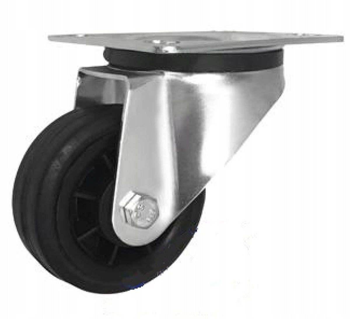 Zwenkbaar Wiel 80mm Kunststof/Rubber - 50kg Draagvermogen