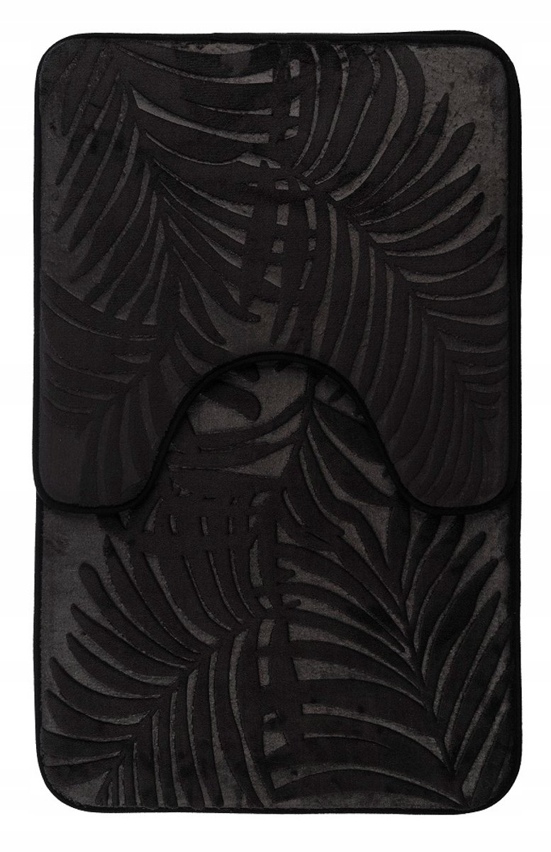 Luxe Badmat Set Floryda Zwart 2-delig - Antislip & Zacht