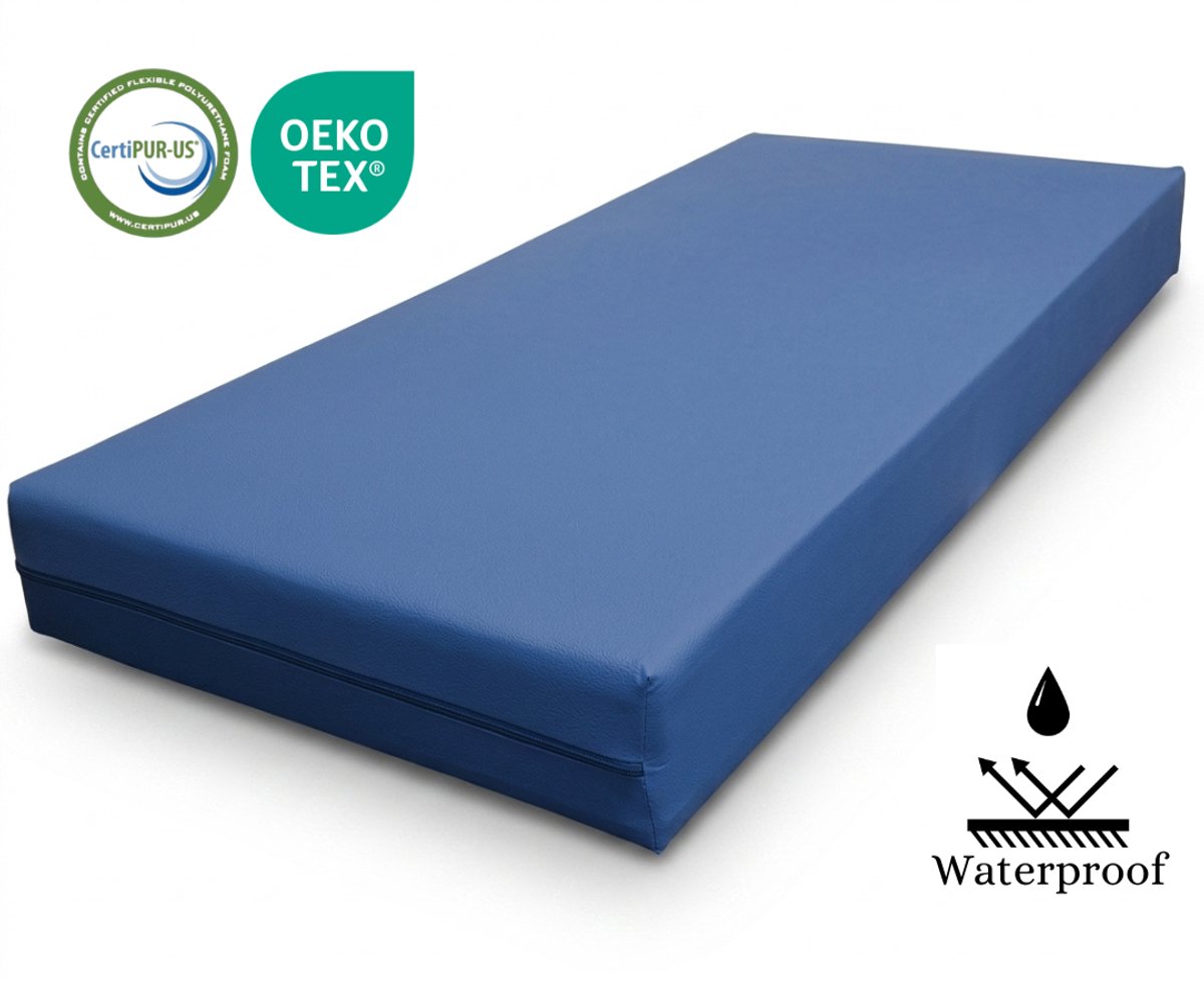 MIA Sleep® 70x200 - 16 cm dik - Zorgmatras - Incontinentie - Waterdicht - Gemiddeld - Koudschuim