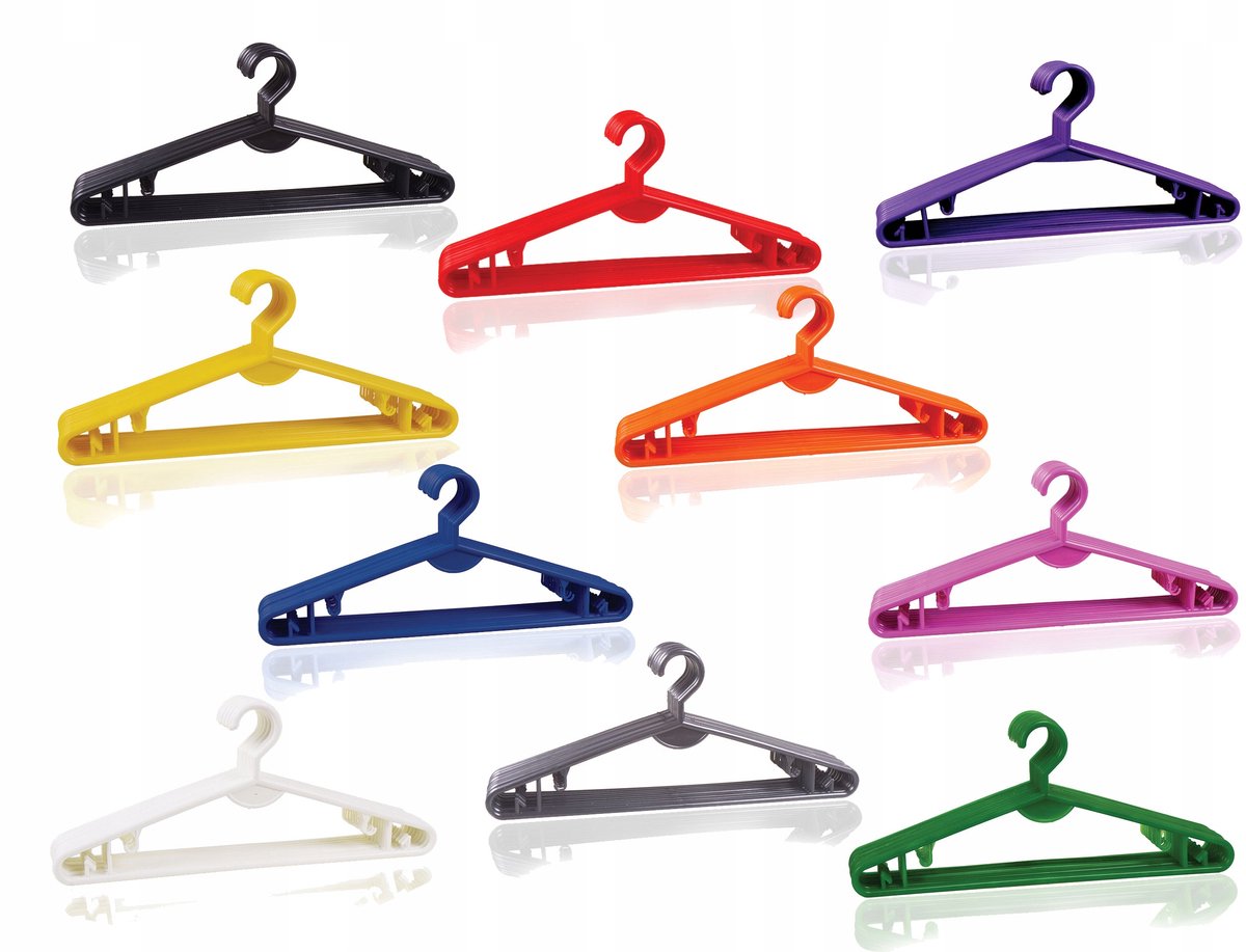 100 Stuks Kleurrijke Kledinghangers - Universeel & Stevig Plastic