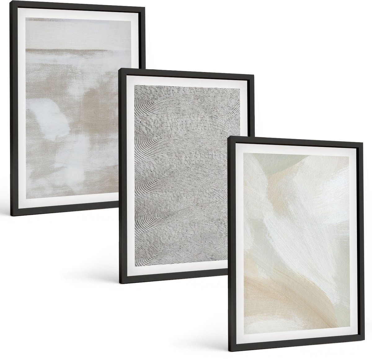 Tulup 4-Delige Schilderij Set - Abstractie in design Moderne schilderkunst Texturen - 40 x 60 cm - Muurdecoratie - Decoratieve Schilderijen - Wohnzimmer - Stijlvolle Muurdecoratie