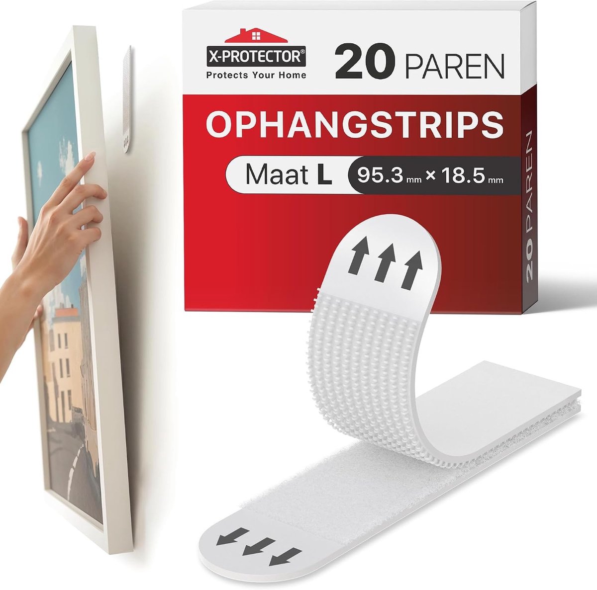 Fotohangstrips - Large - Ophangstrips Zonder Spijkers - Voor Foto's en Kunstwerken