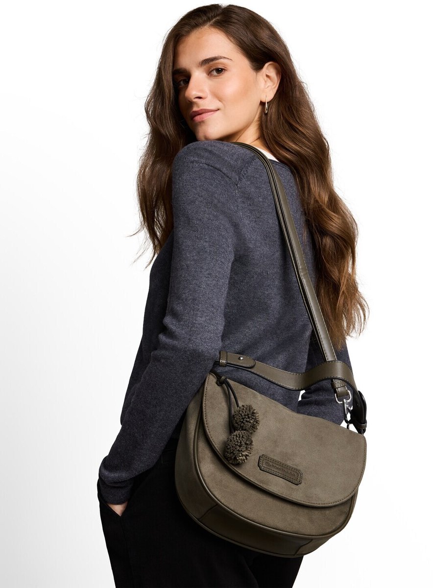 Tom Tailor - TTIDRA schoudertas met omslag - Maat ONESIZE - khaki / khaki