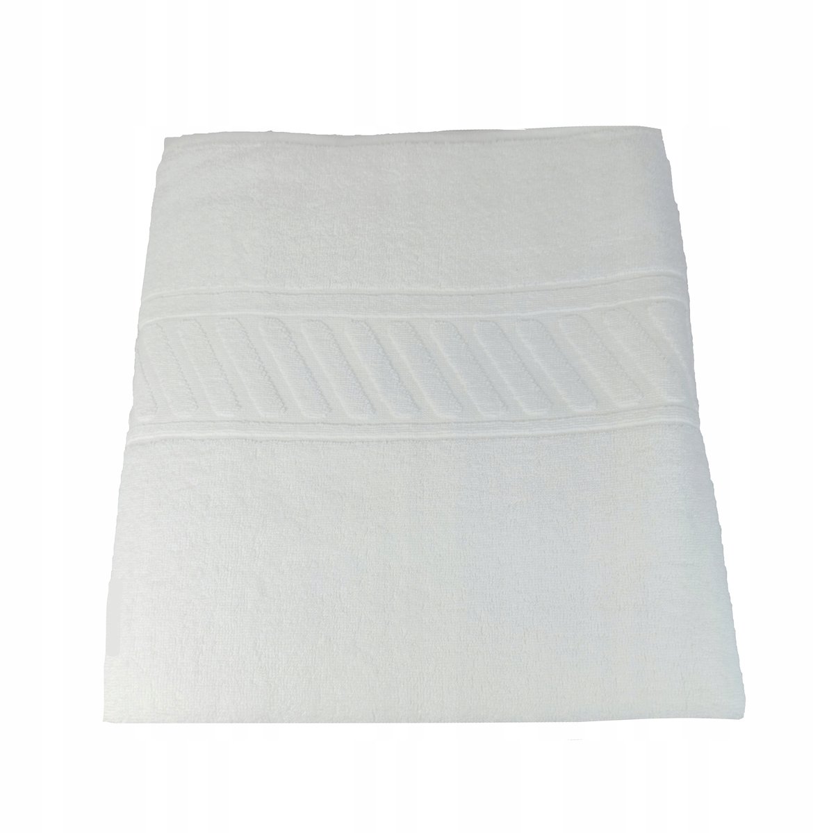 Hotelhanddoek MrTowel 50x100cm Katoen 500g/m2 Wit Schuin Streep