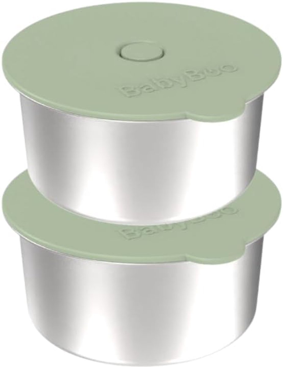 BABYBOO Stainless Steel Inner Container, Accessories for BabyBoo BabyBoo, 2 Containers + 2 Lids, Airtight, BPA-Free - ShopVlot