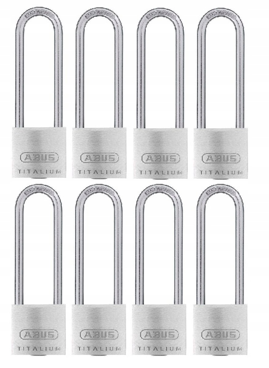 ABUS Titalium 64TI/40HB40 Kettingslotten Set - 8 stuks, 1 sleutel
