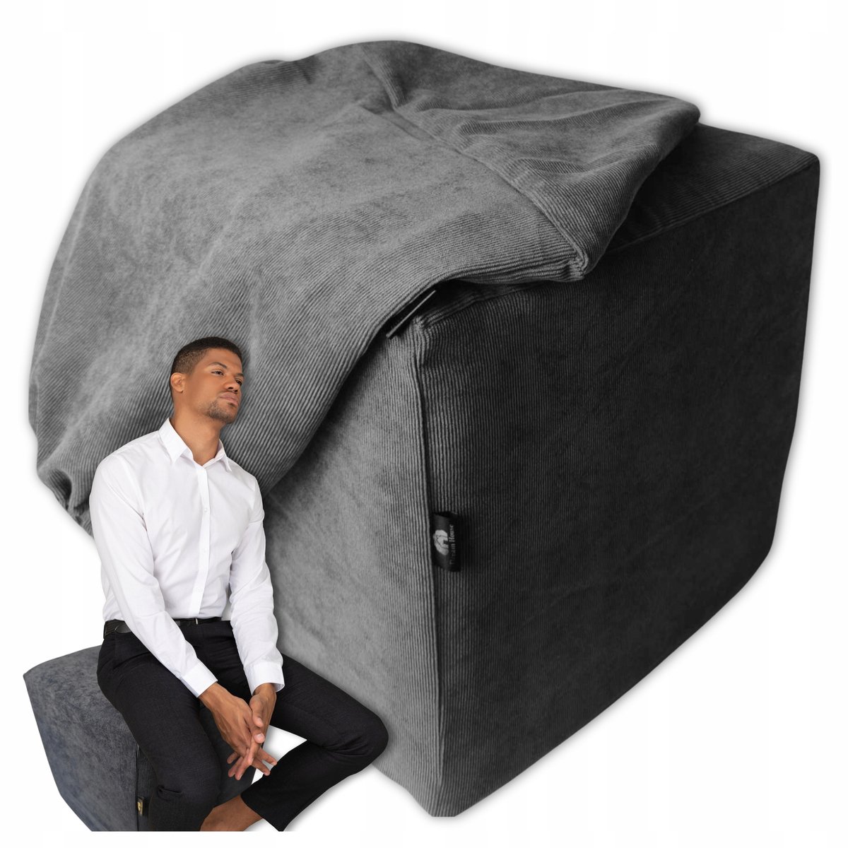 Sztruks Puf Hoes 40x40x40cm - Elastisch en beschermend