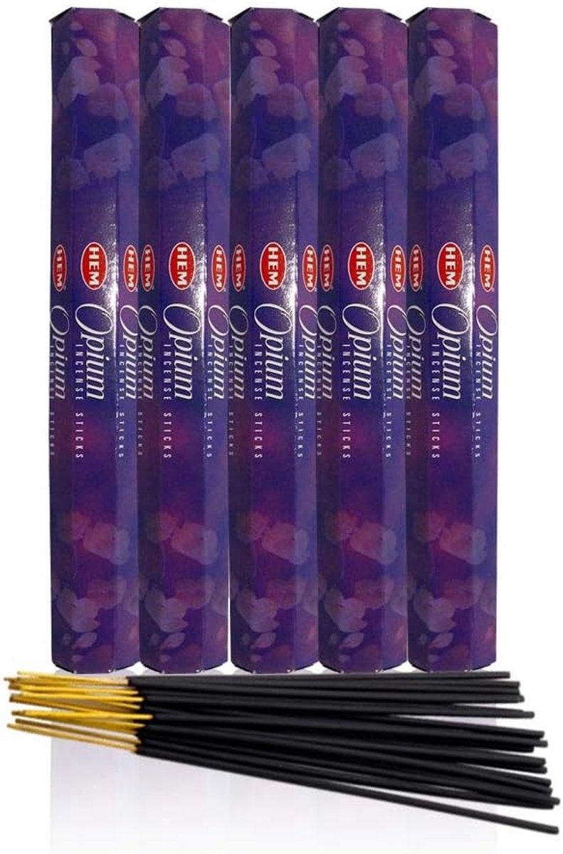 HEM Opium Incense Sticks, 5 Packs of 20 - ShopVlot