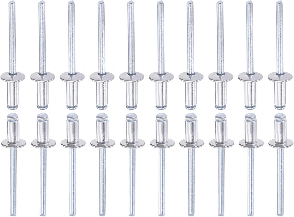 Blindrivetten 5mm x 10mm - Aluminium - Open einde - Geschikt voor machineverbinding - ShopVlot