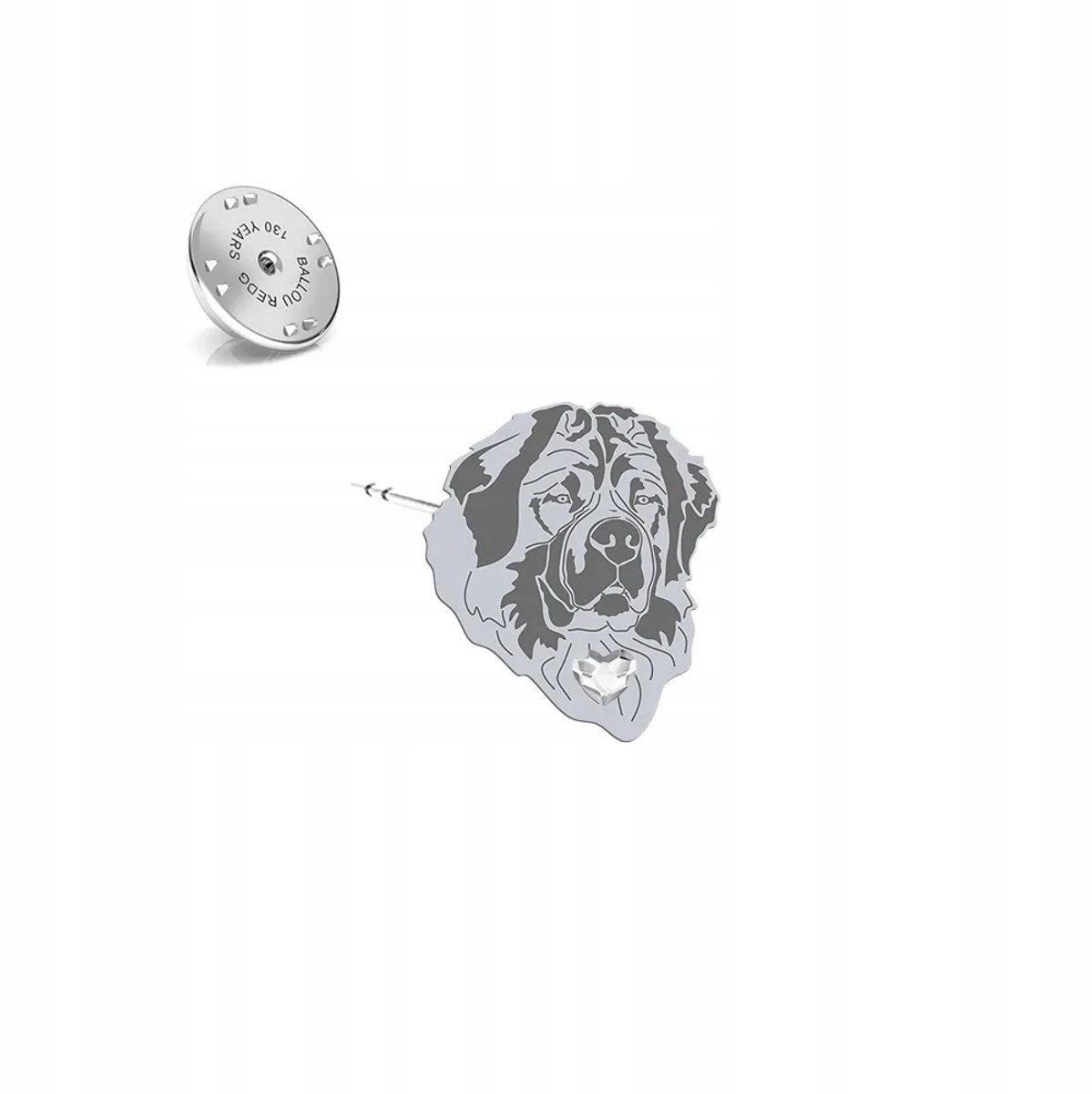 Zilveren 925 Broche Moskouse Waakhond - Uniek Cadeau