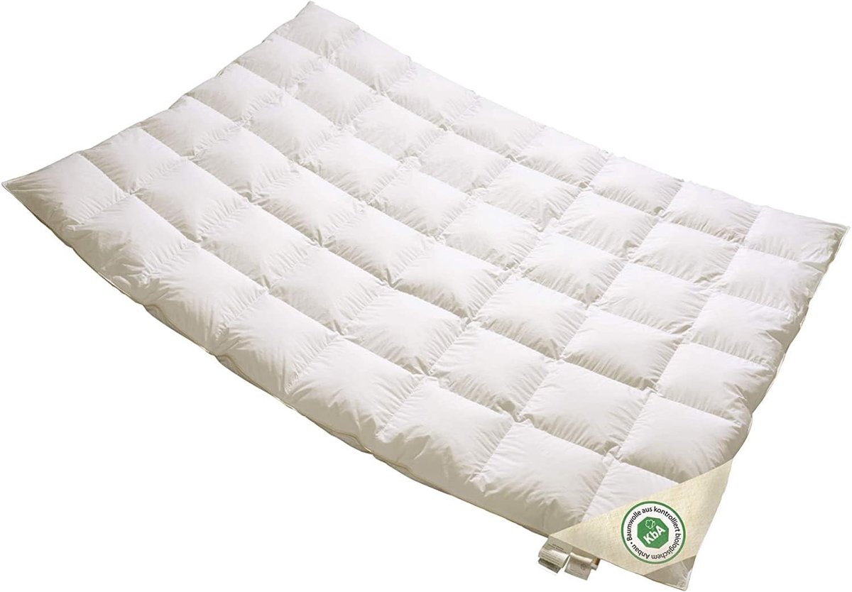 Dekbed licht 135 x 200 cm - luxe dons - biologische katoen - ideale warmte-regulatie - ShopVlot