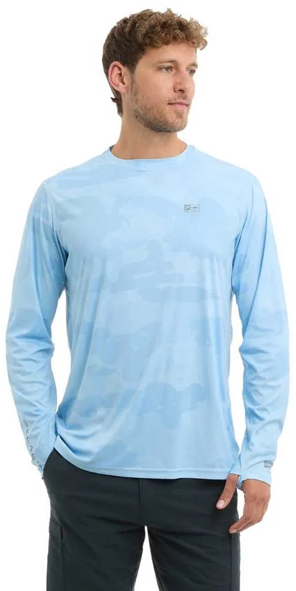 Pelagic Vaportek Brush Camo Allover Uv-werende Langarm T-shirt 2XL Man