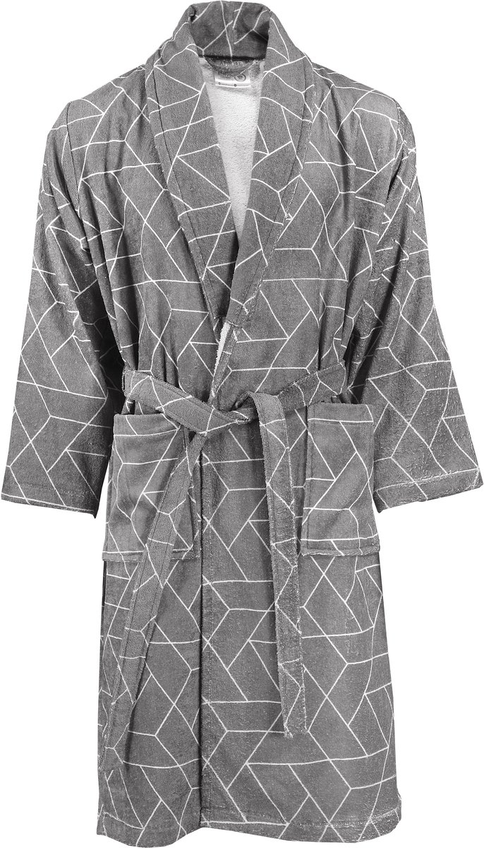 Padiro unisex badjas XL - grijs - 100% katoen