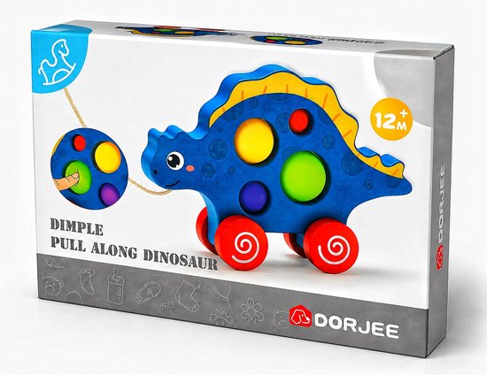 "POP IT" dino trekfiguur van Little Dutch — afbeelding 3