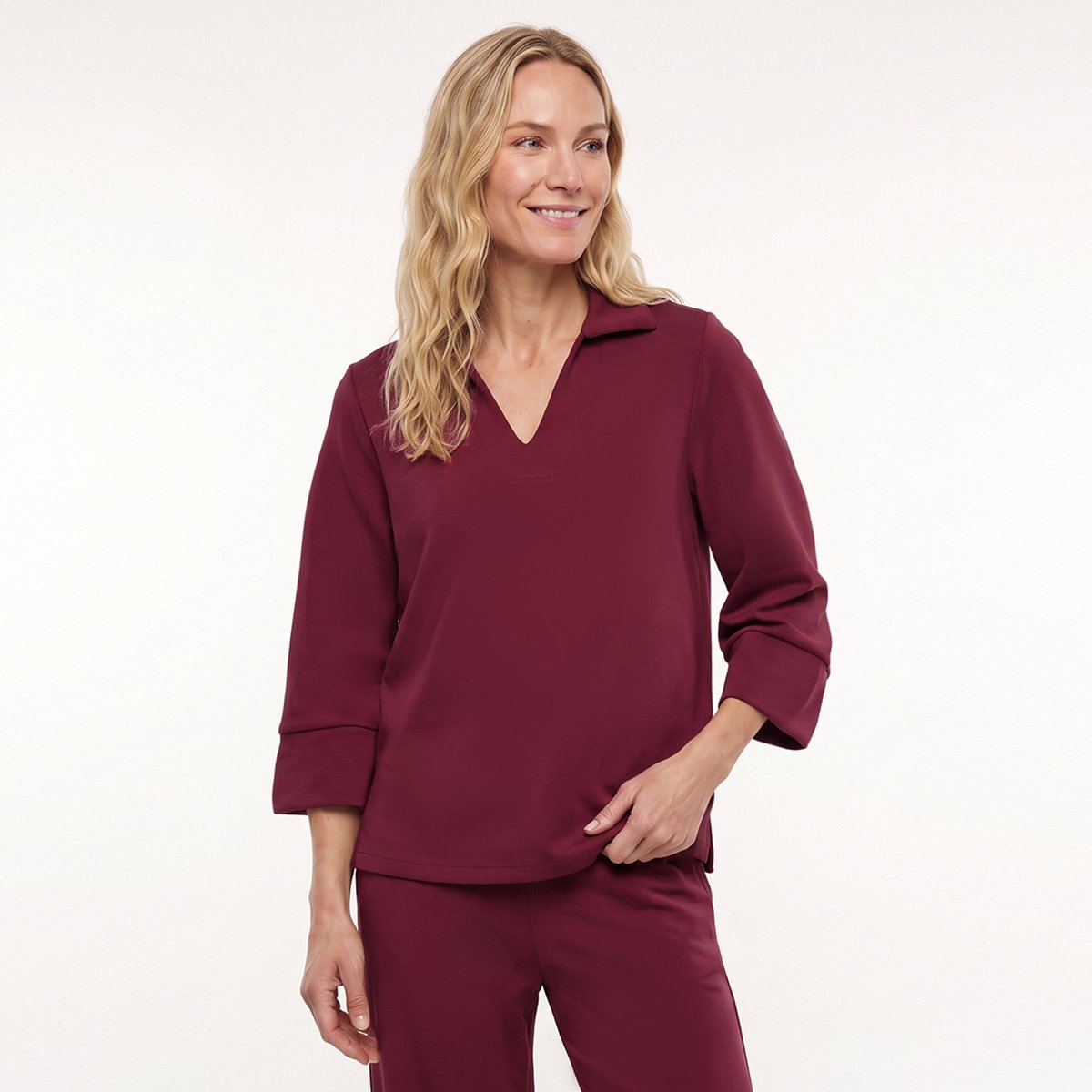 Je m'appelle Dames Top Met stretch - Rood - Maat L