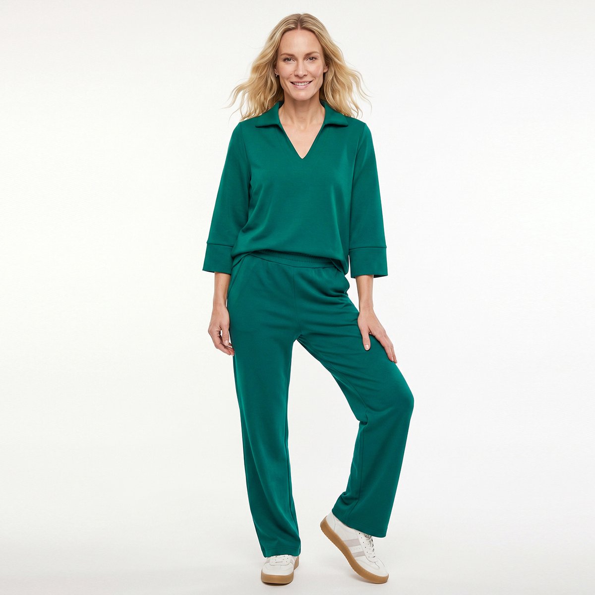 Je m'appelle Dames Broek Straight fit - Blauw - Maat XL
