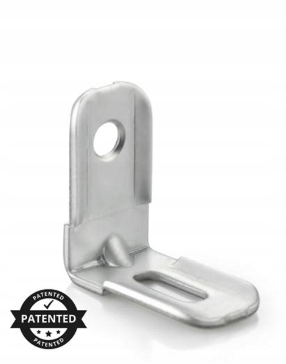 10x Metalen Meubelhoek KN-375, Verzinkt, 27x27mm