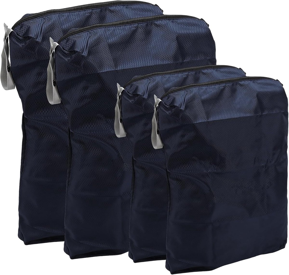 Pack of 4 Laundry Bags, 45 x 60 cm and 60 x 90 cm, Laundry Bags for Travel, Navy, Waterproof, Dirty Laundry Bag for - ShopVlot