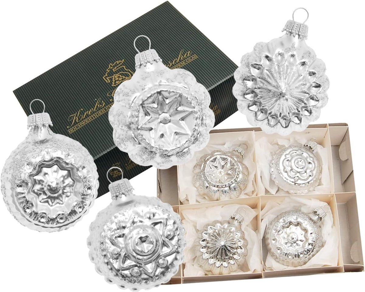 Krebs Glas Lauscha - Christmas decoration/Christmas tree decoration made of glass - glass ball shape - ShopVlot
