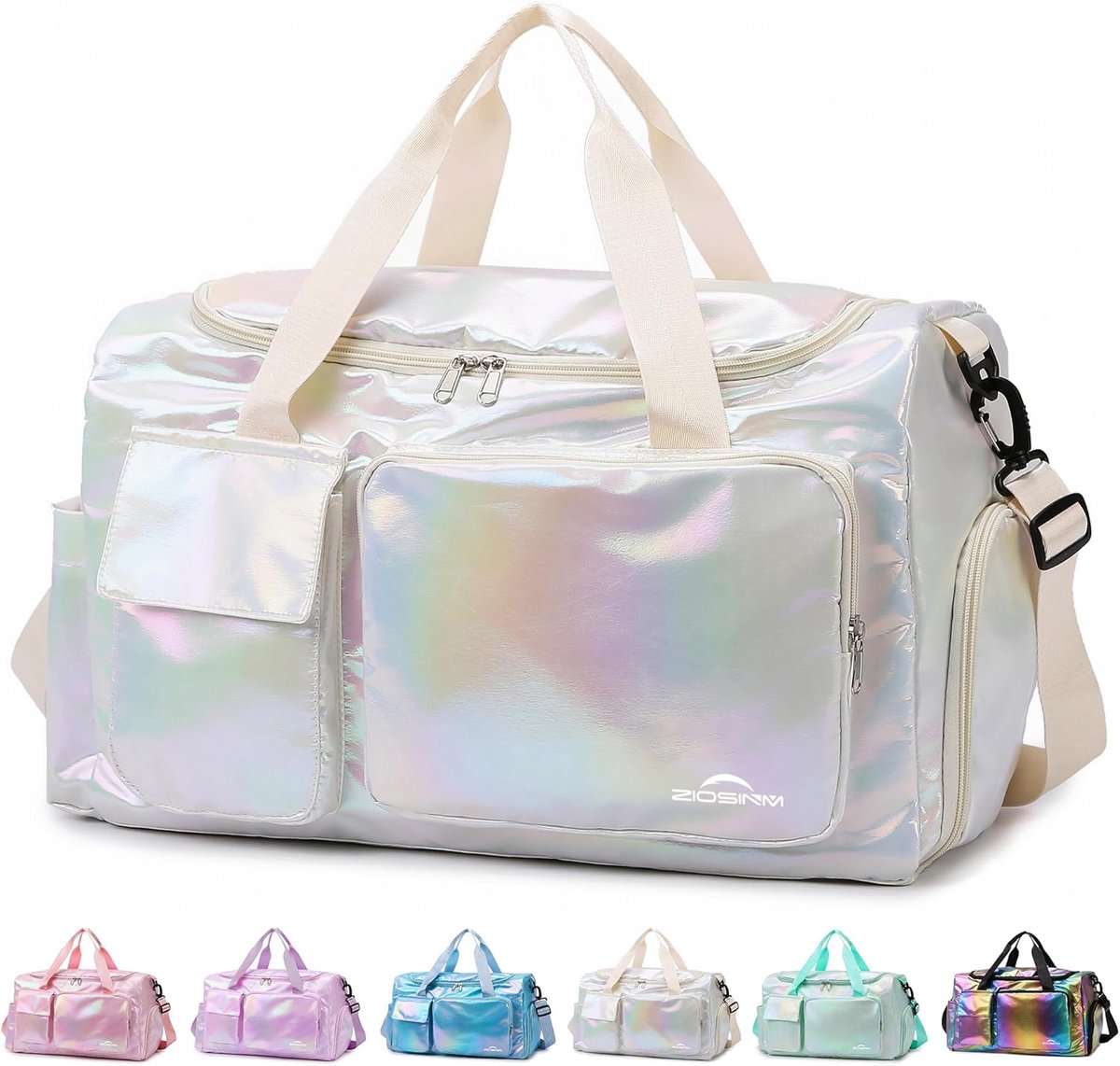 ZIOISNM Sporttas voor dames, elegante sporttas met schoenenvak, waterdichte reistas, ideaal voor fitnessstudio - ShopVlot
