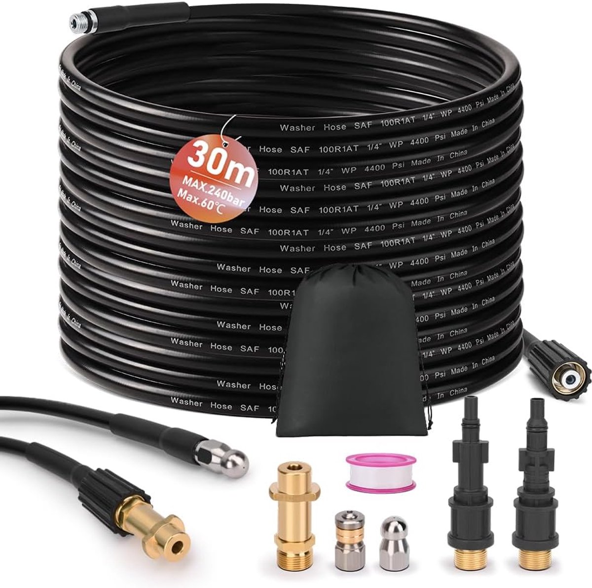 High Pressure Washer Hoses 30 m Compatible with Kärcher K2-K4 K5-K7 LAVOR - ShopVlot