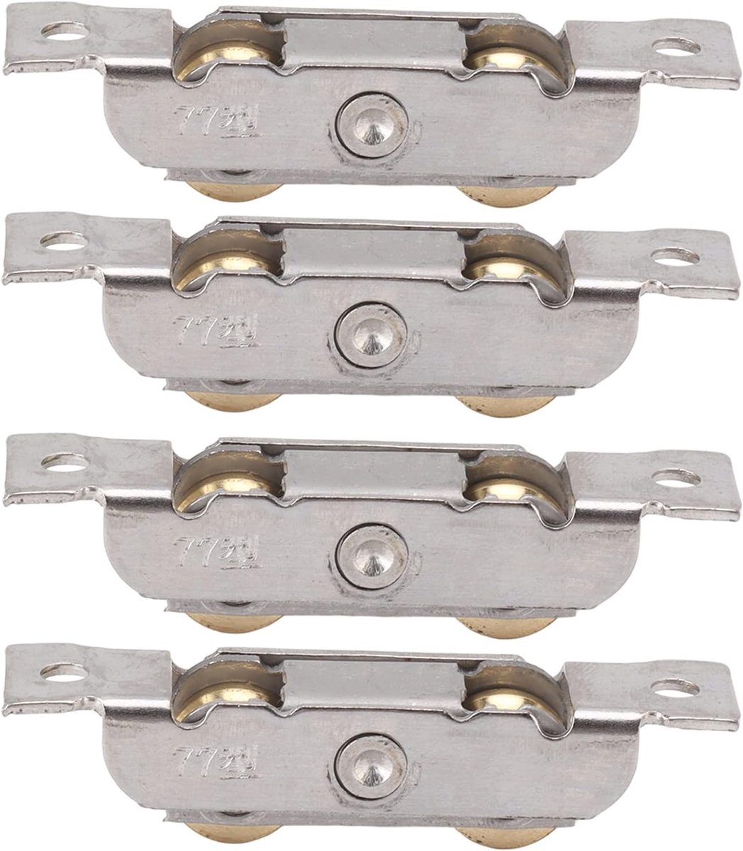 Sliding Door Tandem Roller - 4 Stuks - RVS met Koperen Lagers - Voor Glazen Deuren - ShopVlot