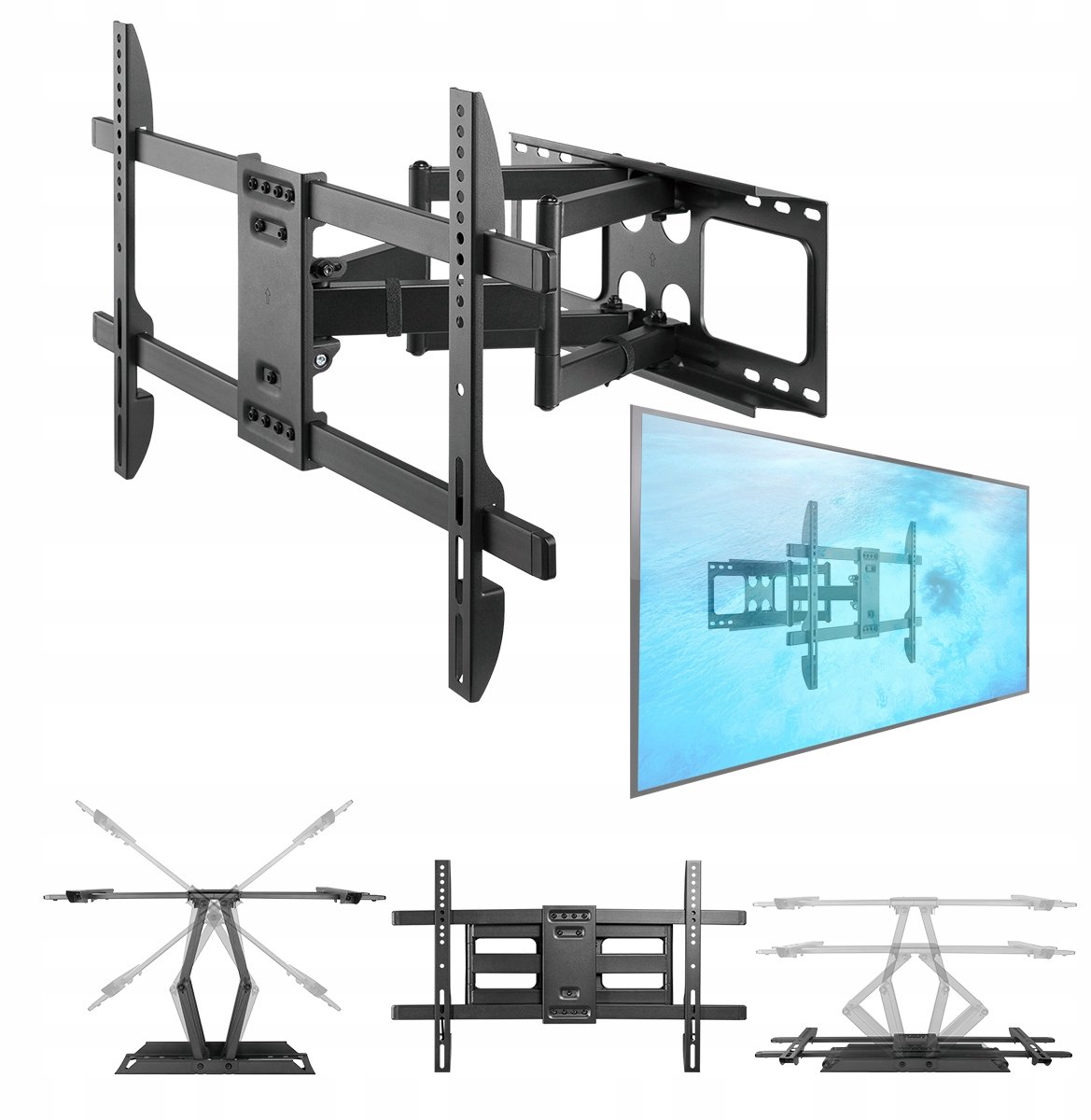 Robuuste Draaibare Muurbeugel voor Hisense TV 75U7NQ HSN