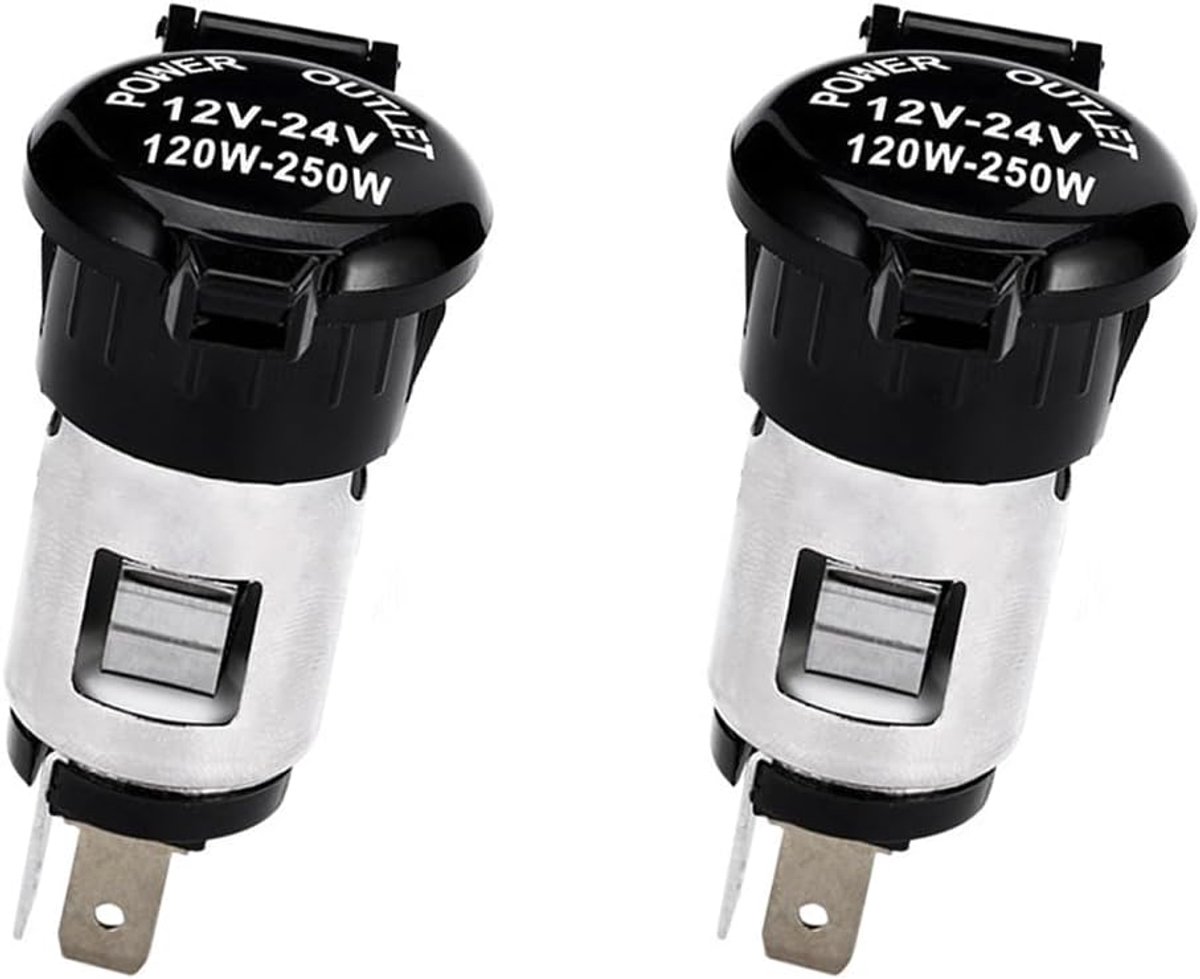 Cigarette Lighter Socket 12V/24V - Waterdicht Marine Grade - Geschikt voor Auto en Boot - Handig voor onderweg - ShopVlot