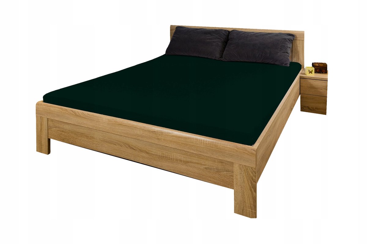 Jersey hoeslaken met elastiek 120x180 cm - Flesgroen