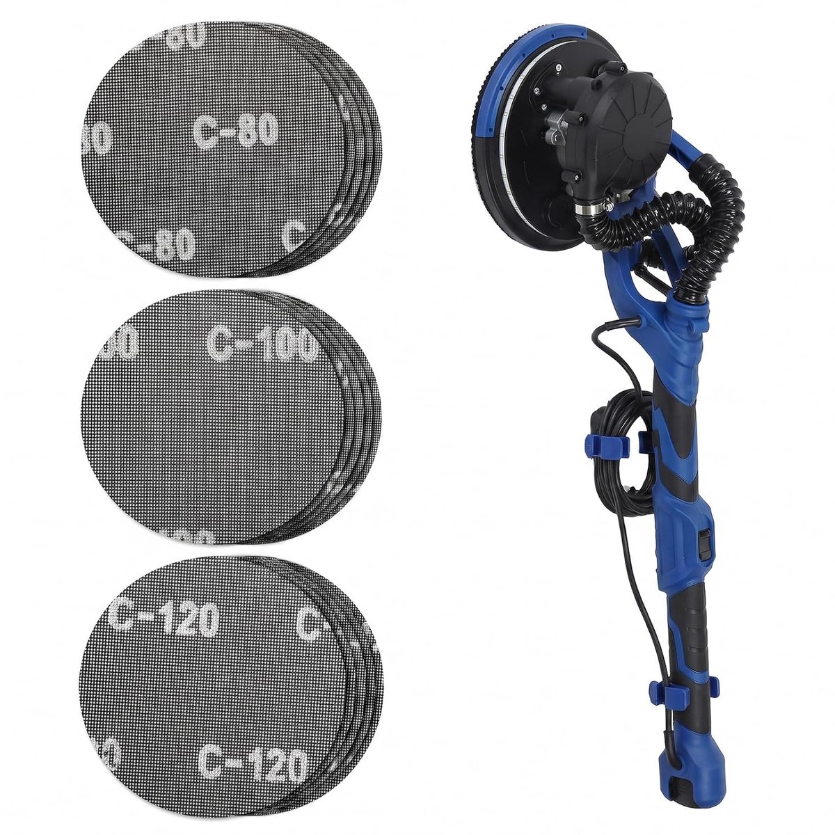 Schuurroosters Ø 225 mm - Klittenband mengset K80 K100 K120 - Voor lange halsslijper - Voor gelijkmatige afwerking - ShopVlot