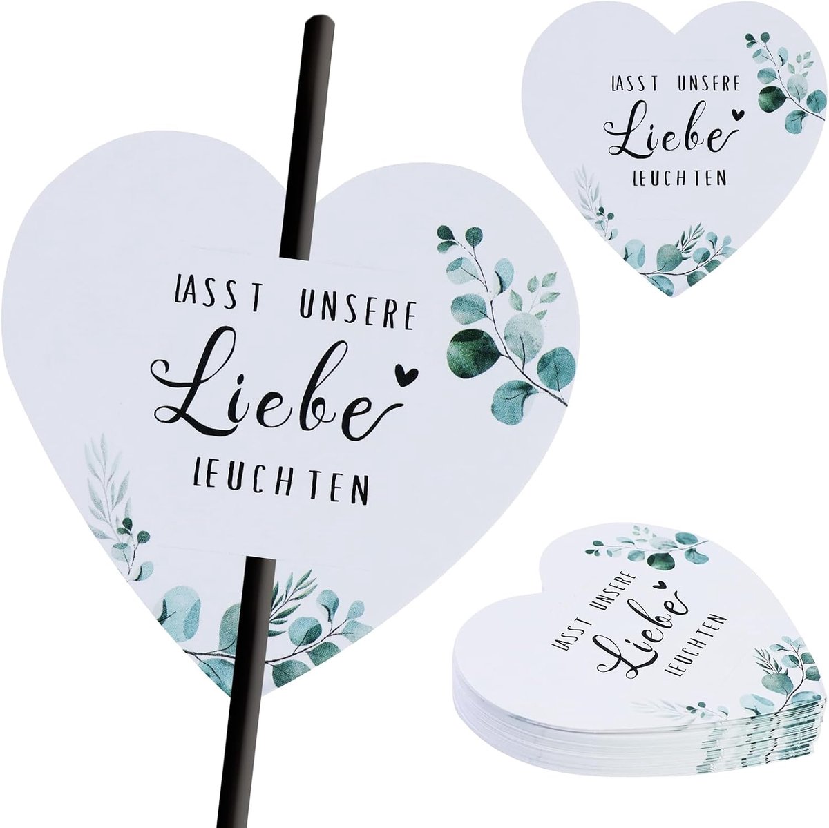 Glitter labels 105 stuks - witte karton - duurzaam en kleurvast - voor bruiloften en feestdecoratie - ShopVlot