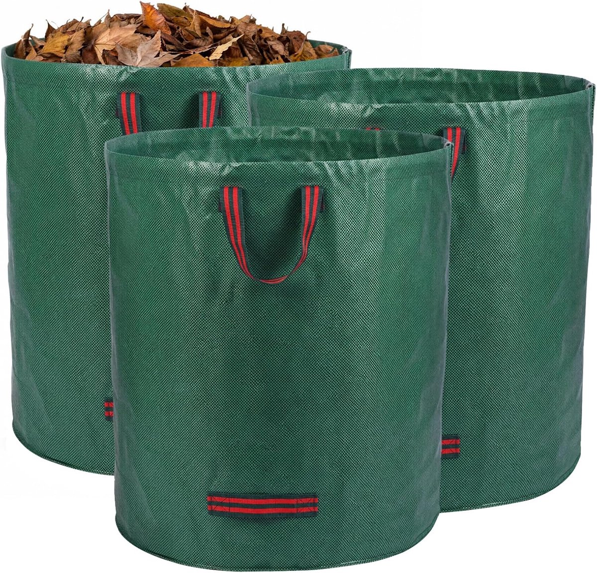 Tuinafvalzakken set van 3 - 272 liter - herbruikbaar - scheurvast - ideaal voor bladeren en groen afval - ShopVlot