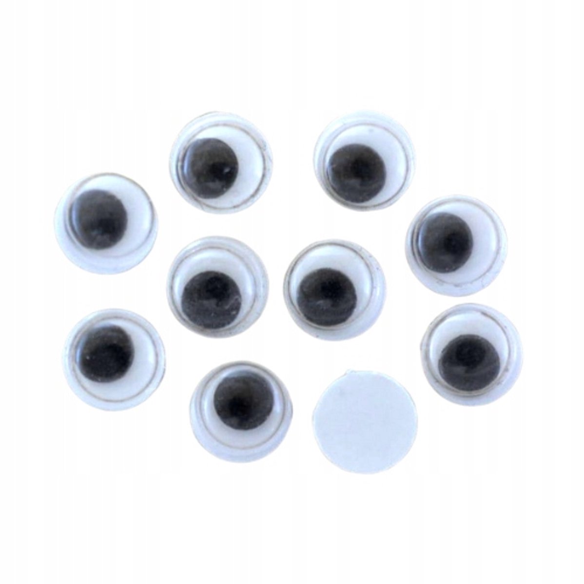60x Zwaaiende Oogjes 6mm - Decoratieve Plak-Ogen voor Knutselen