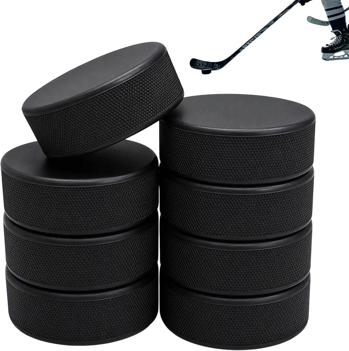 8 stuks lichte schuimrubberen hockeypucks, schuimrubberen hockey, ijshockeypucks, voor indoor oefeningen en klassieke - ShopVlot