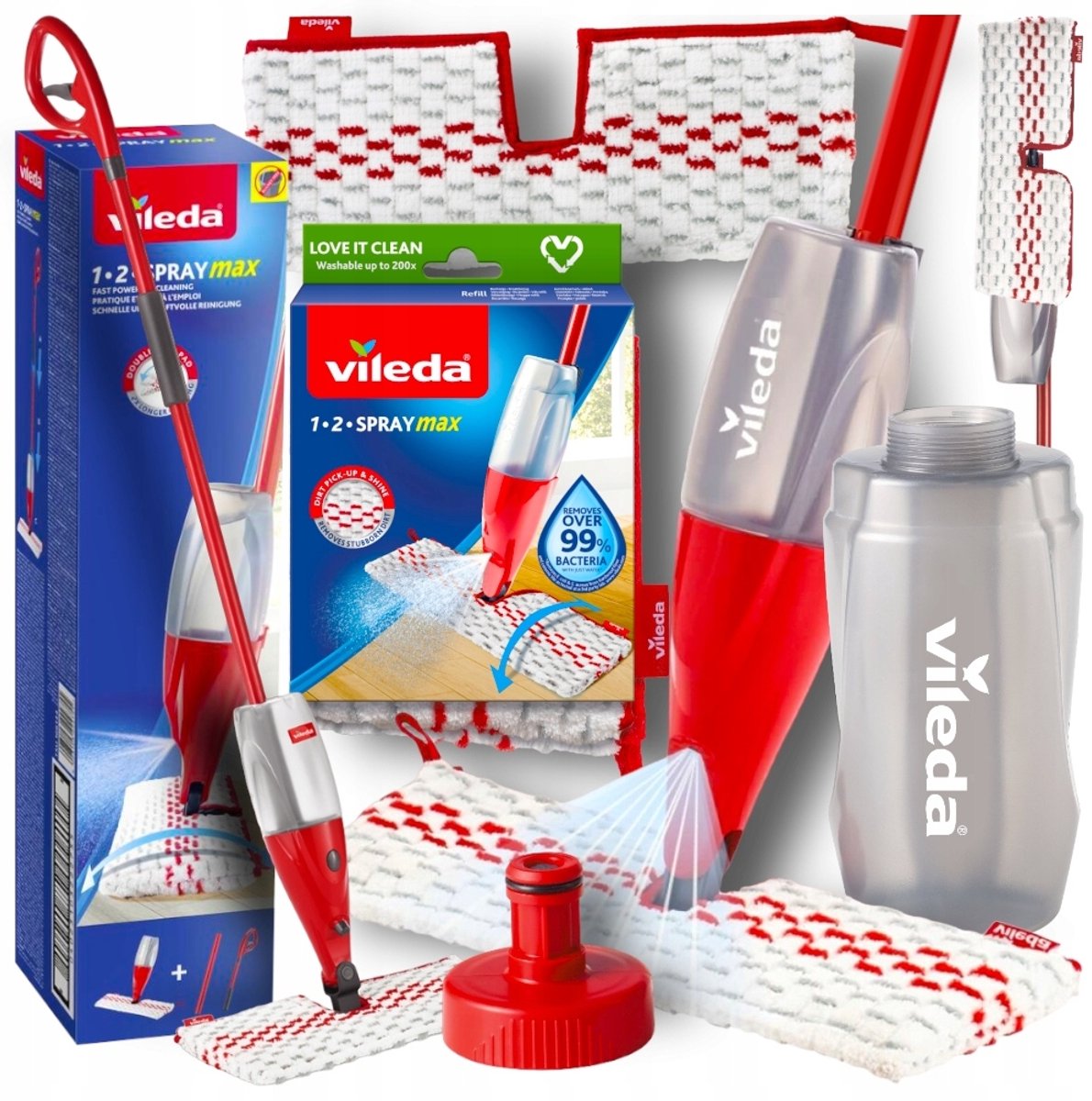 Vileda Spray Mop met Microvezel - 40cm - Eenvoudig Reinigen