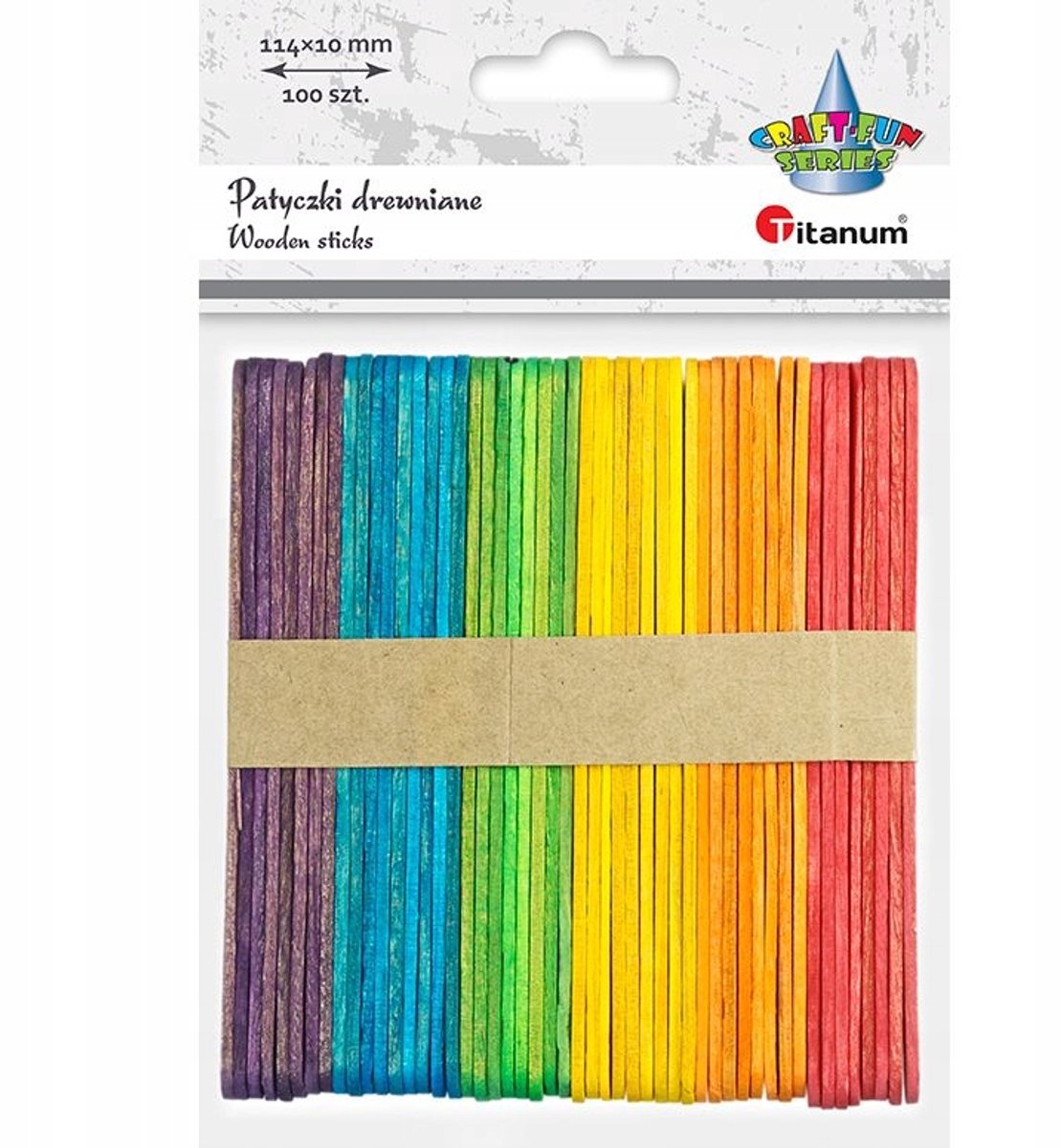 Houten Stokjes 114mm - Mix Kleuren & Naturel - 100 stuks