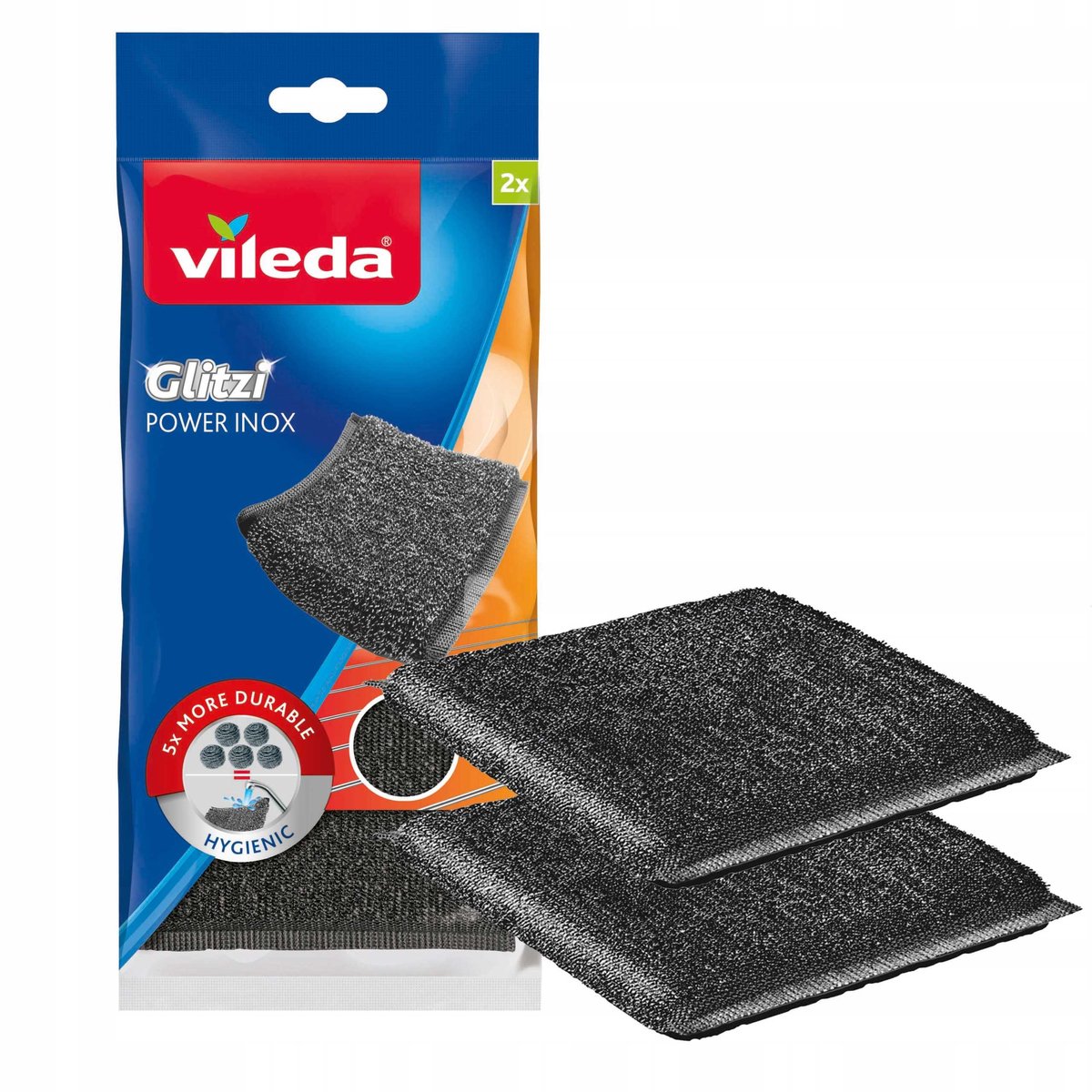 Vileda Glitzi Power INOX Schuurmiddelen 2 stuks