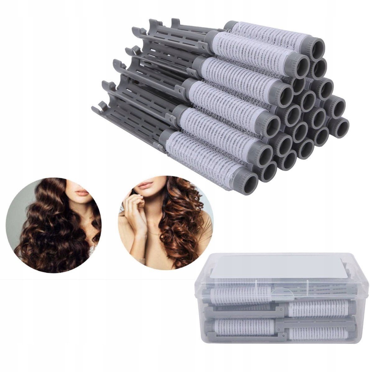 20 Stuks Klittenband Haarrollers voor Zonder Hitte Krullen