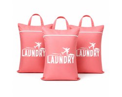 Ultiluxe® Waszakken XL - 3 stuks - Waszak voor wasgoed - Grote wasnetjes met rits - Reis waszakjes - 45 x 55 cm - Wastas groot - Wasnetten met handvaten - Waszakje lingerie - Wasnet wasmachine - Kwetsbare kleding - Laundry bag - Draagbaar - Roze