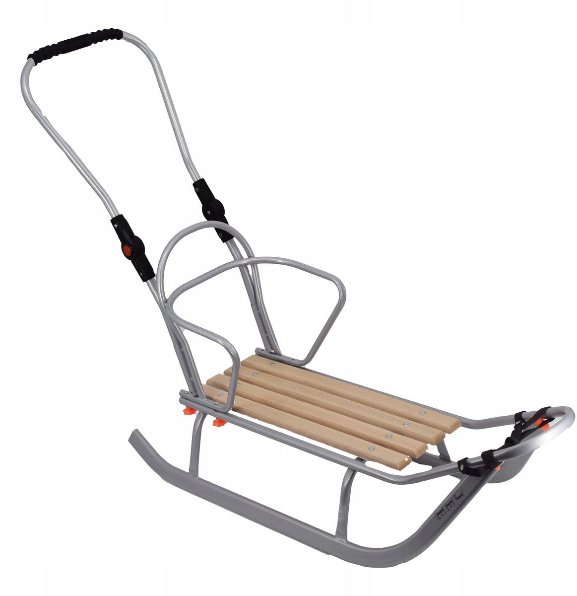 Robuuste Metalen Slee JEE met Rugleuning & Duwstang - 150kg
