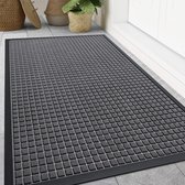 Olanly Deurmat - Buitenmat - Schoonloopmat - Antislip Rubbermat - 120x180cm - Donkergrijs