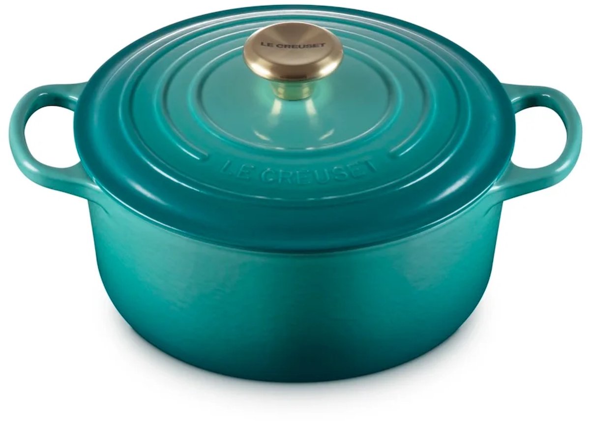 Le Creuset Signature Braadpan - Stoofpan 2,4 l - 20 cm - Blue Riviera