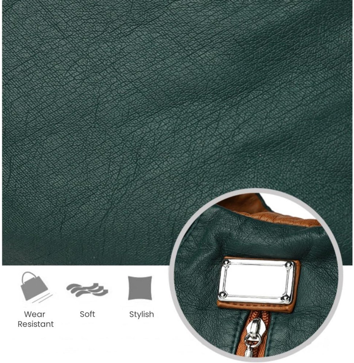 Handbag for women, large capacity multi-pocket soft PU leather casual single crossbody bag - ShopVlot