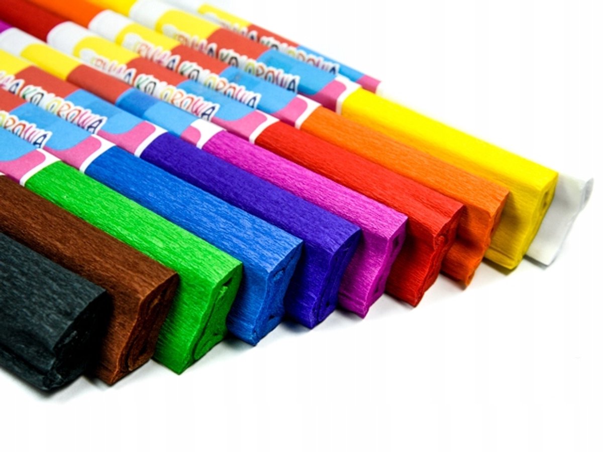Gekreukeld Kreukelpapier Set - 10 Levendige Kleuren