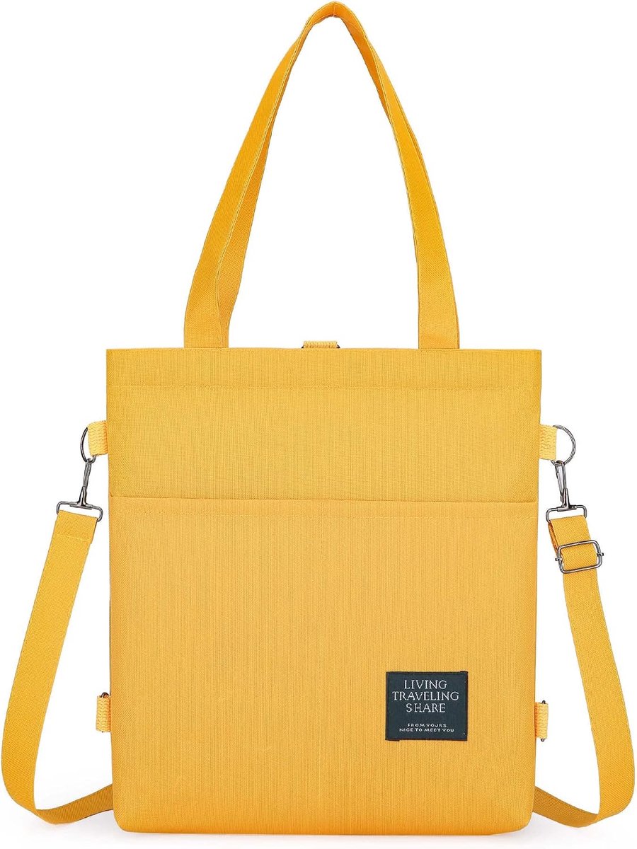 Fabric Bag Women's Canvas Bag Shopper 3-in-1 Handbag Women's Shopper Shoulder Bag with Zipper Tote Shopping Bag - ShopVlot