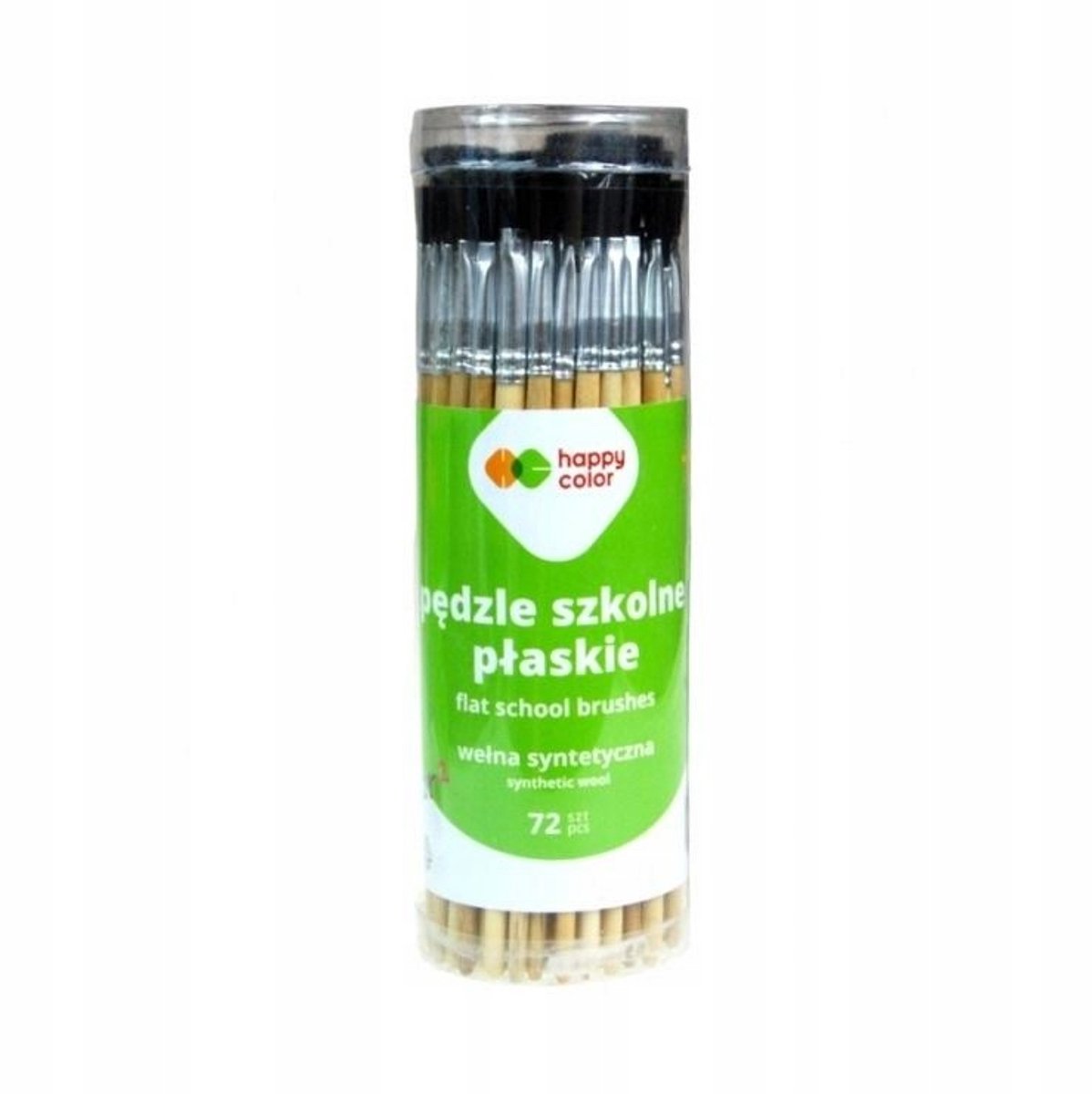 72 Stuks Platte Schoolkwasten Mix 3 Maten in Tuba