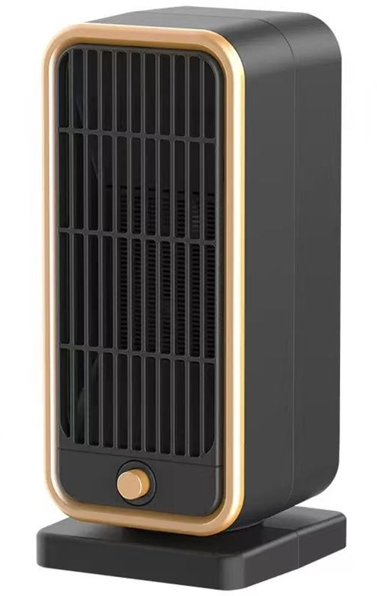 KZQ Draagbare elektrische kachel voor binnen - Compact en stil - Geschikt voor thuis kantoor en kleine ruimtes - Zwart