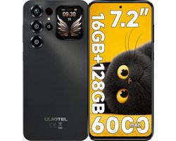 OUKITEL C68 Plus Smartphone 4G-16GB RAM-128GB Opslag-6000 mAh Accu-Android 15-Dubbel Beeldscherm